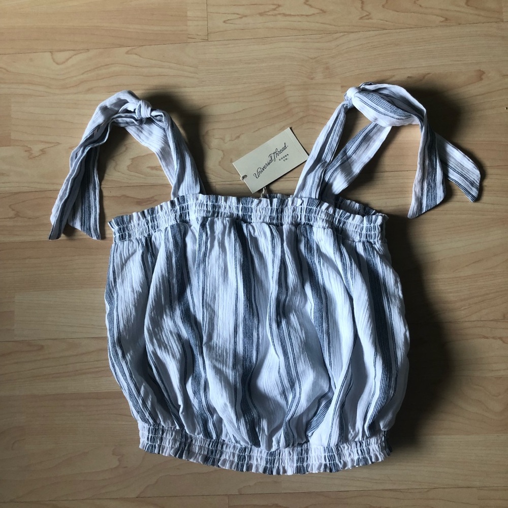 Striped crop tank top